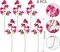 30 Inch Silk Bougainvillea Artificial Flowers, UV Resistant, 8 Pcs Faux Flower Stems with 24 Branches, Fake Bougainvillea Vines for Wedding, Porch, Garden, Home & Party Decor (Rose Red)